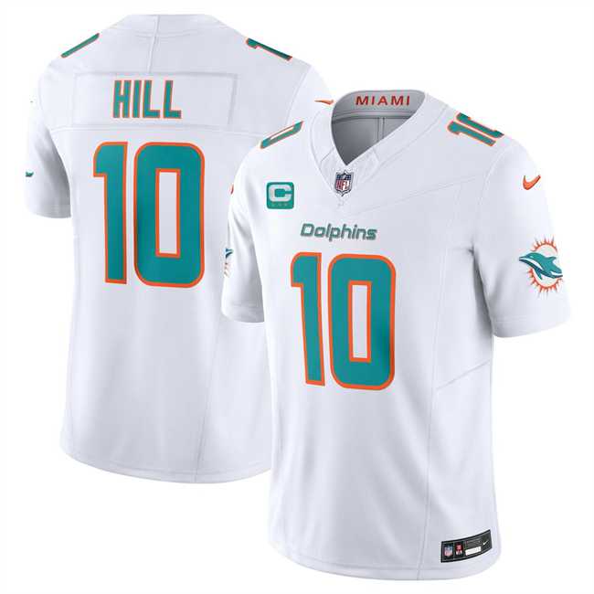 Men & Women & Youth Miami Dolphins #10 Tyreek Hill White F.U.S.E With 3-Star C Patch Vapor Limited Stitched Jersey->miami dolphins->NFL Jersey